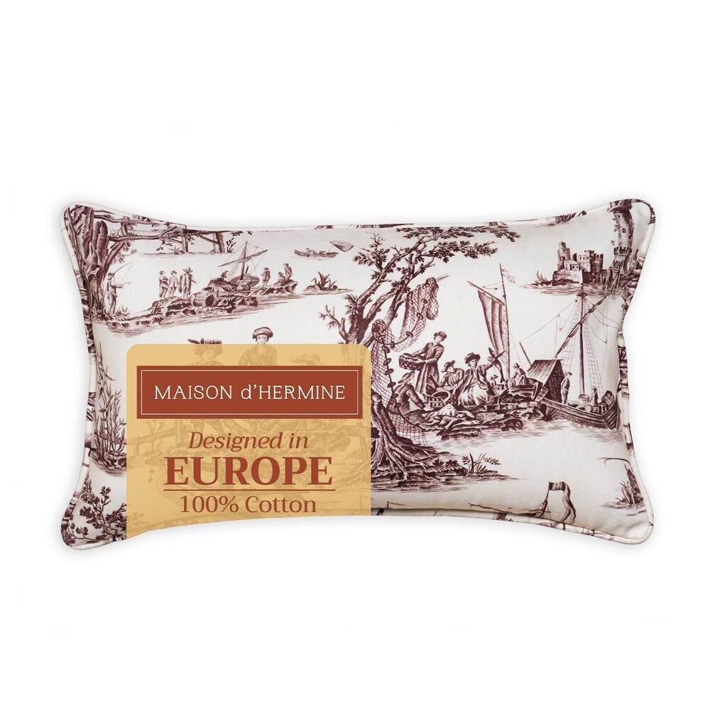 9918 Decorative Pillow Covers 12x20 Inch Rectangle 100% Cotton Throw Pillow